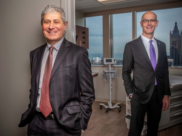 Michael Polsky and Dr. Edward Schaeffer of Northwestern 