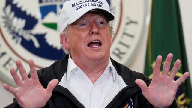 U.S. President Donald Trump speaks during visit to U.S.-Mexico border in McAllen, Texas 