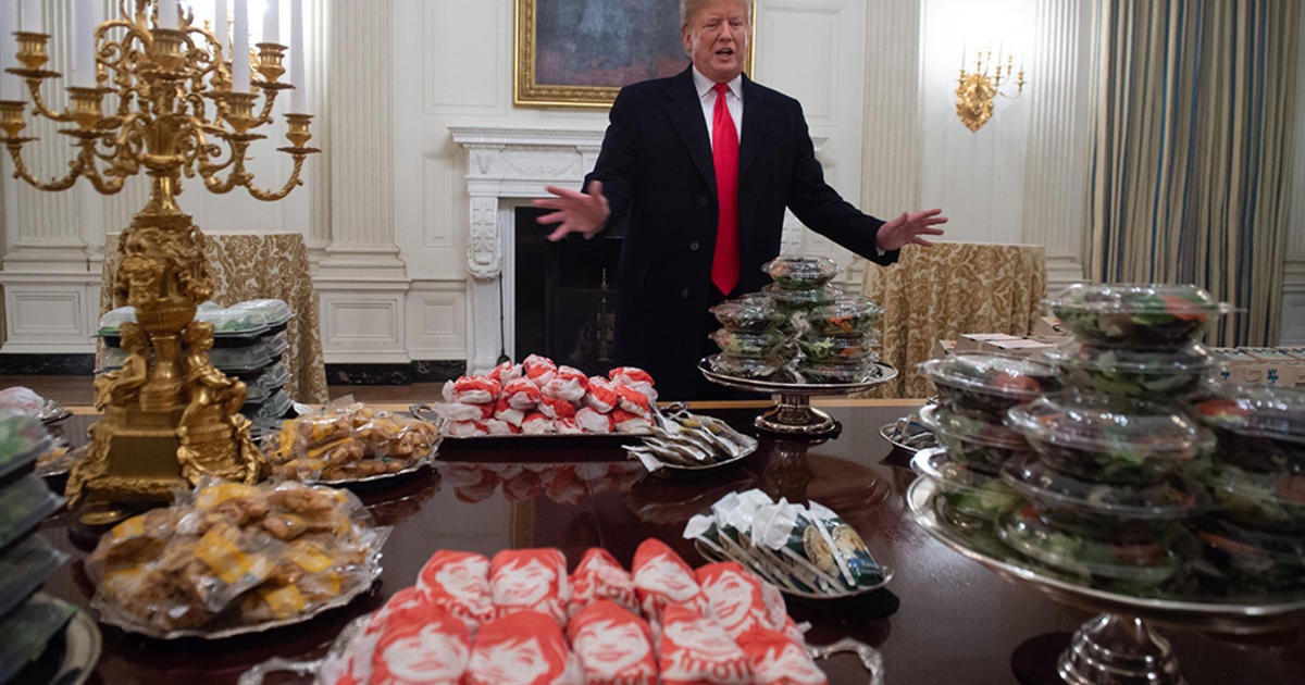 President Trump Buys Clemson Football Team Fast Food During White House ...