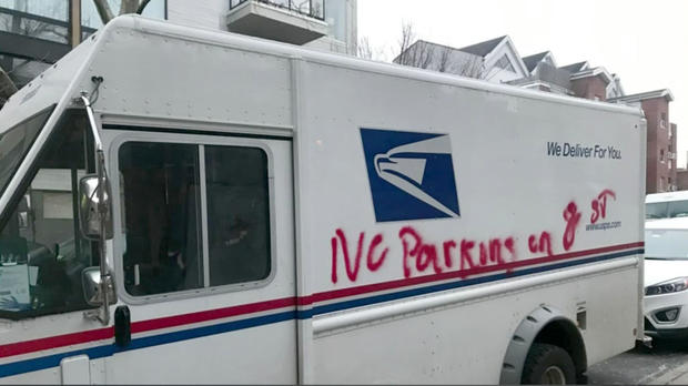 Postal Truck In Park Slope 