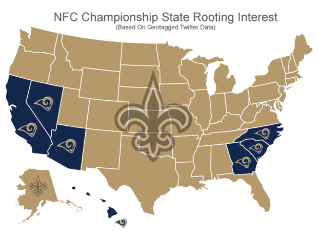 Fans' rooting interest, NFC Championship 