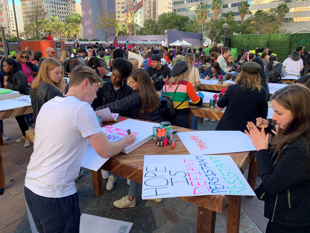 Thousands Take Over DTLA For Third Annual Women's March CBS Los Angeles