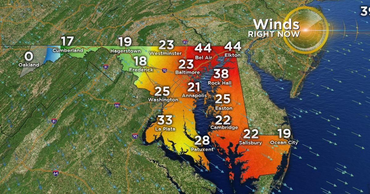 Wind Advisory Cancelled, Frigid Temps Remain - CBS Baltimore