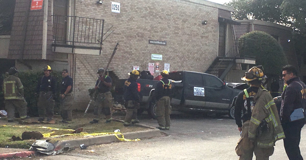 Man Rescued From Inside Pickup Truck After Crashing Into Apartment ...