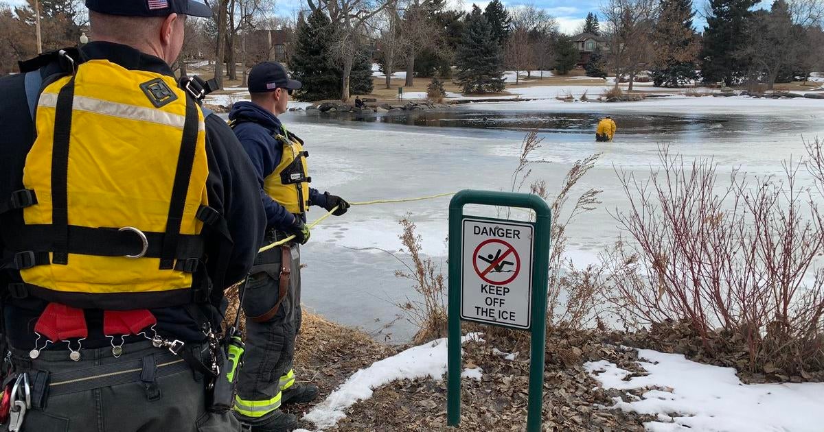 Rescuers Respond To Another Icy Pond Rescue Cbs Colorado 1004