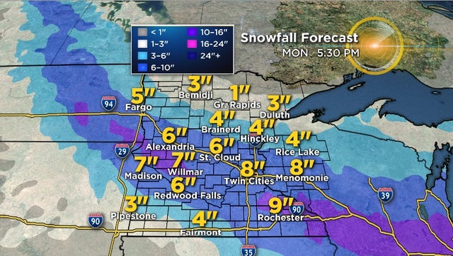 Winter Storm Snowfall Amounts