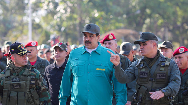 Venezuela's President Nicolas Maduro takes part in a military exercise in Valencia 