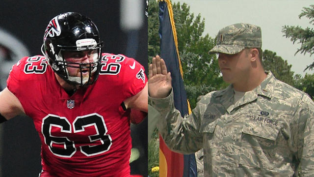 Atlanta Falcons' Ben Garland, Academy grad and Air Guardsman, wins