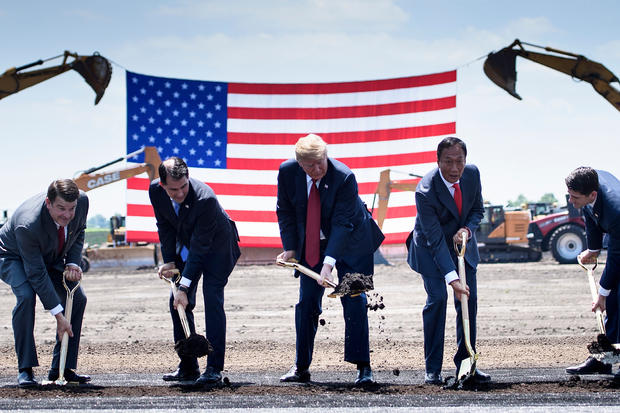 Donald Trump Scott Walker Wisconsin Foxconn Groundbreaking 
