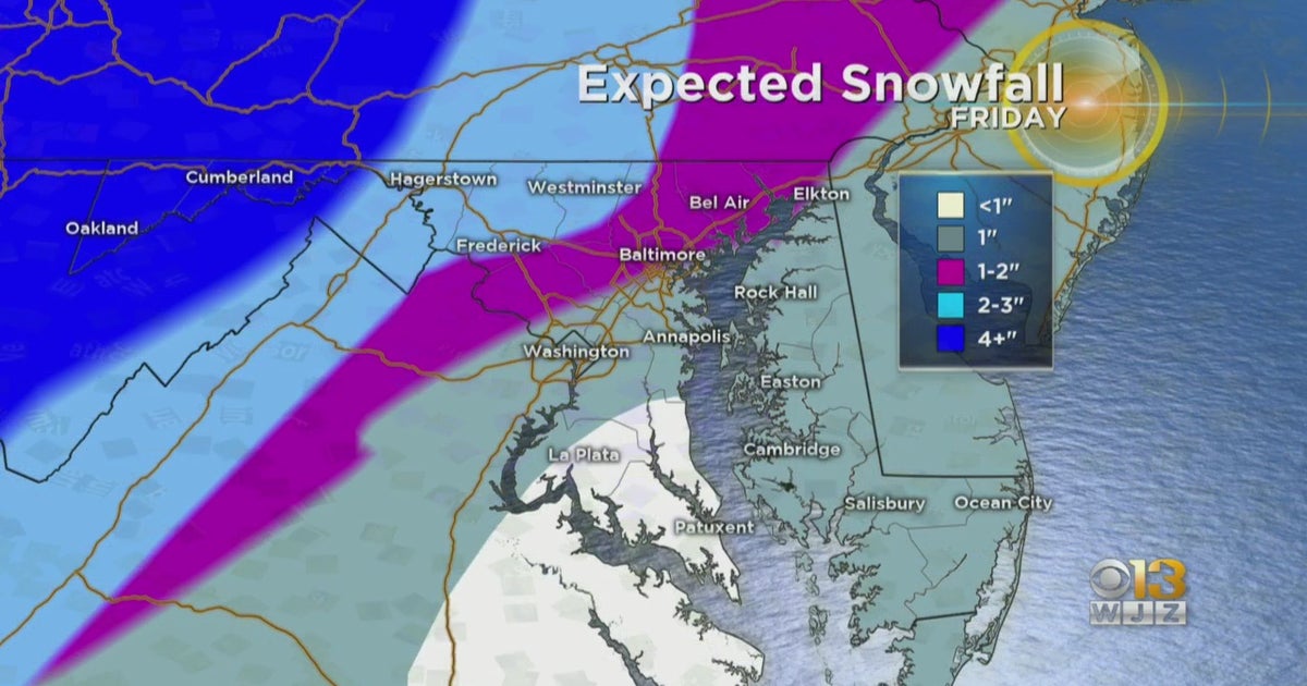 Maryland Weather When Will We See Snowfall In Baltimore Friday? CBS