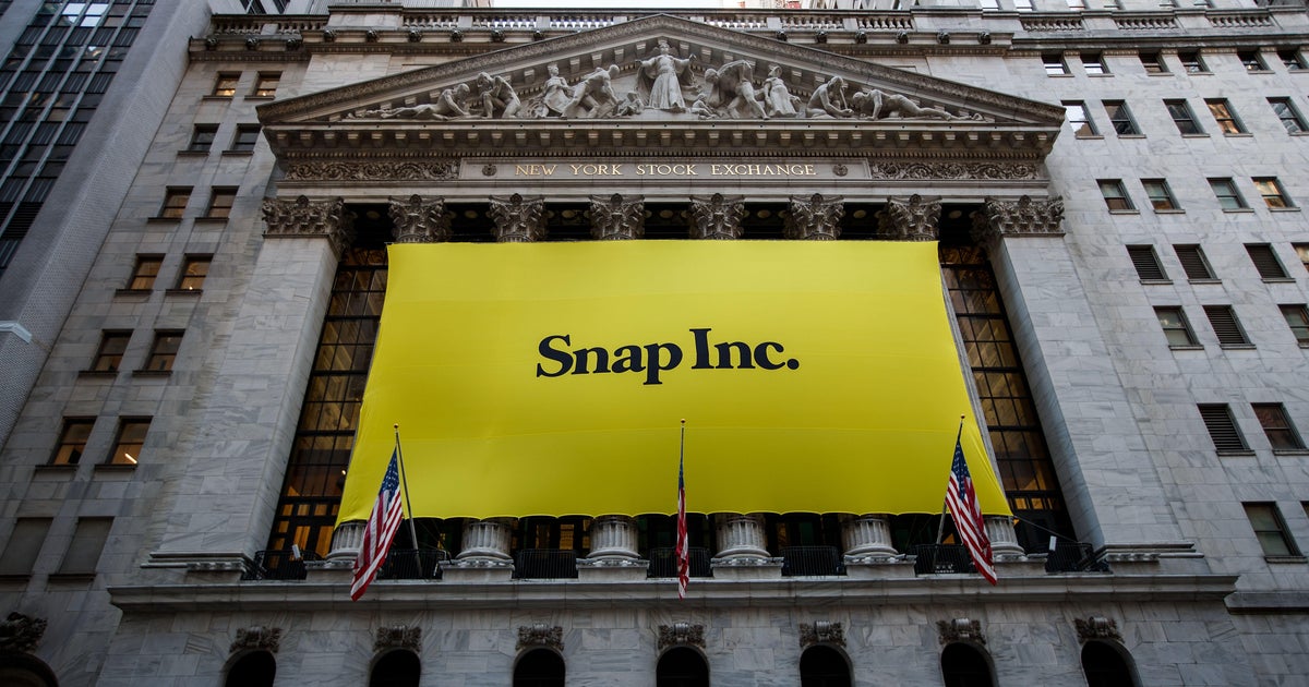 Snap stock earnings CBS News