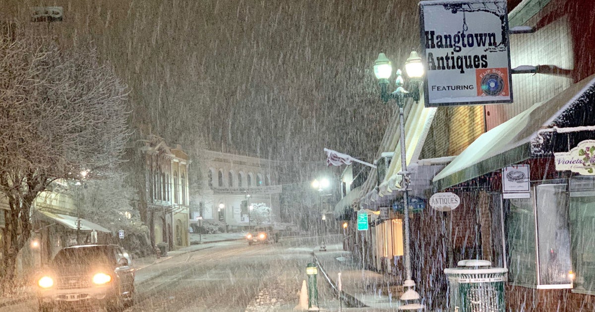 Foothill Communities Wake Up To Snow; I80 Reopened In Sierra CBS