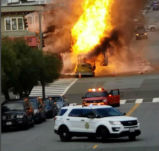 SF gas explosion and fire on Geary Blvd 