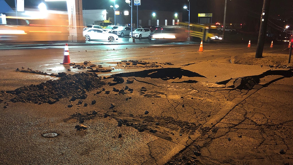 Water Main Break Causes Section Of Route 8 To Crumble In Hampton Twp ...