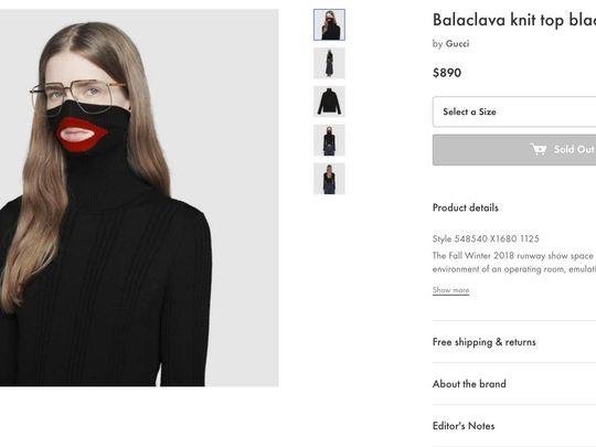 Gucci blackface sweater: Gucci removes $890 