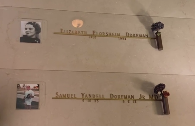 Sam and Elizabeth Dorfman's resting place 