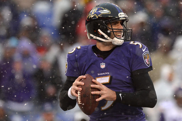 Baltimore Ravens QB Joe Flacco celebrates with mannequin pose, NFL News