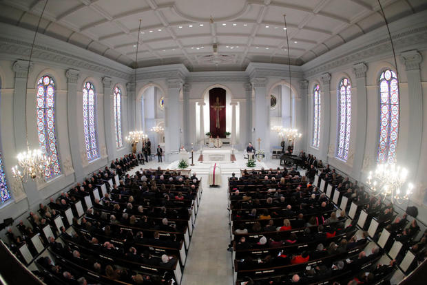 Funeral Mass Held For Rep. John Dingell At D.C.'s Holy Trinity Catholic Church 