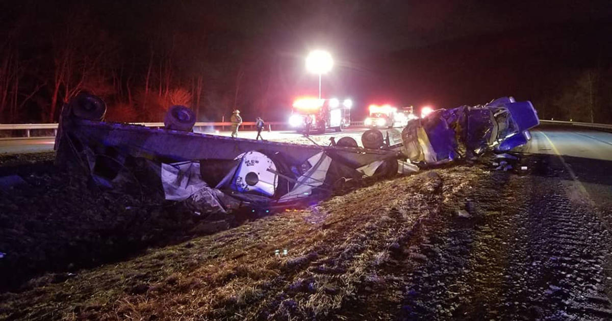 1 Person Injured In Tractor-Trailer Rollover Accident On I-79 - CBS ...