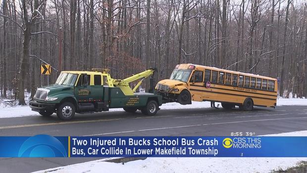 Student, Driver Injured Following School Bus Crash In Lower Makefield Township 