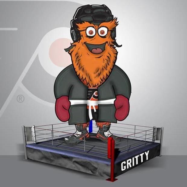Gritty boxing ring bobblehead 
