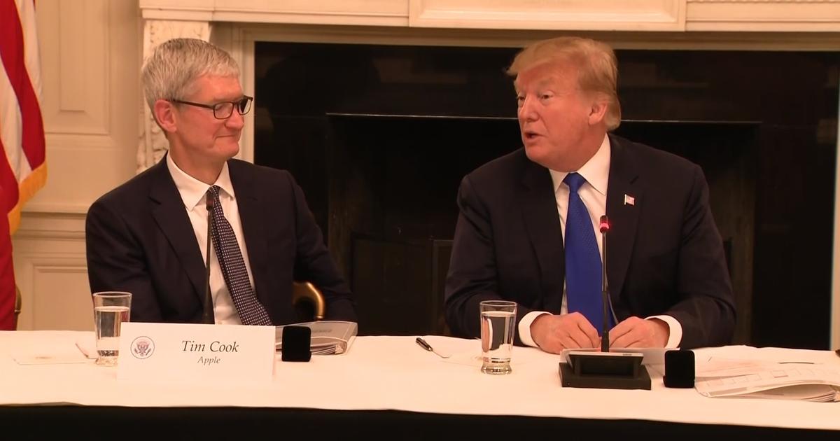 Trump Calls Apple CEO 'Tim Apple' During White House Meeting - CBS San ...