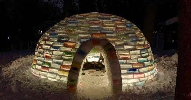 Twin Cities Family Uses Recent Cold Spell To Construct Colorful Igloo