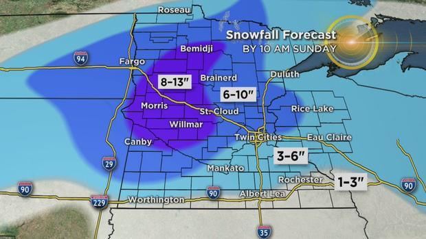 Snowfall Totals March 9, 2019 