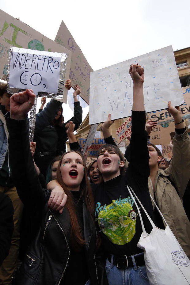 France Climate Student Protests 