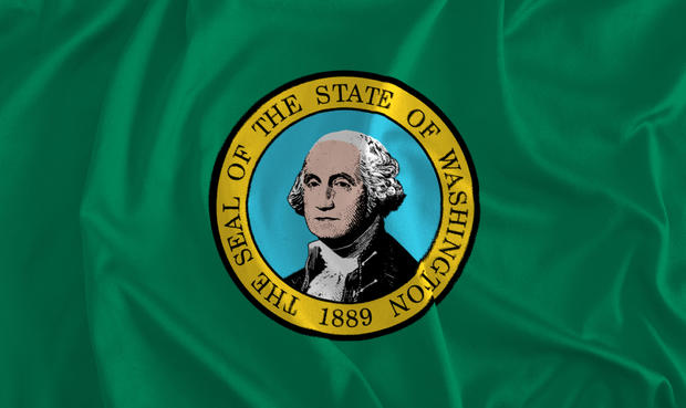 Flag of Washington Background, The Evergreen State 