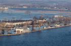 An aerial view of the flooding at the Camp Ashland in Nebraska 