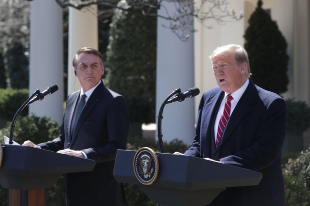 President Trump holds a press conference with the President of Brazil Bolsonaro 