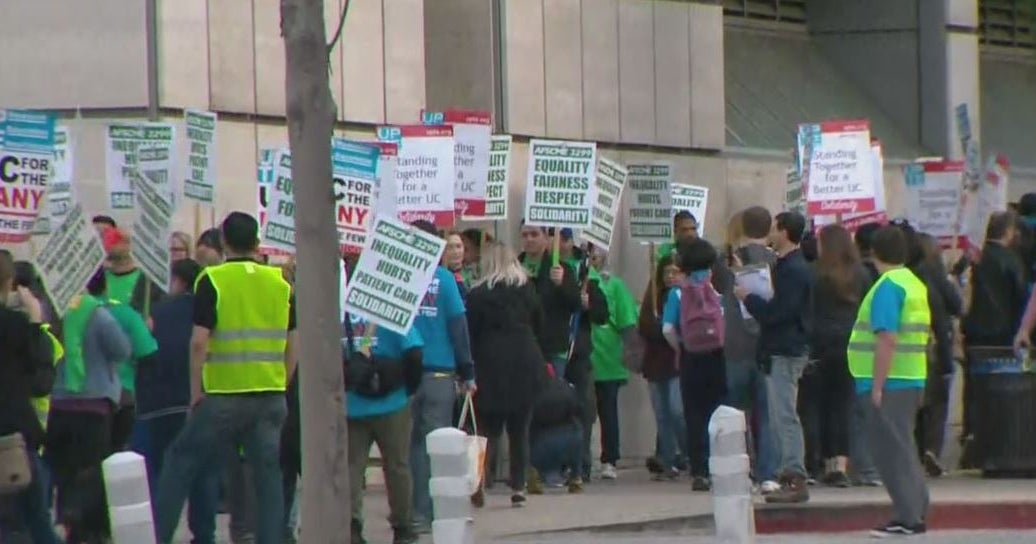 Thousands Of UC Workers Hold One-Day Strike - CBS Los Angeles