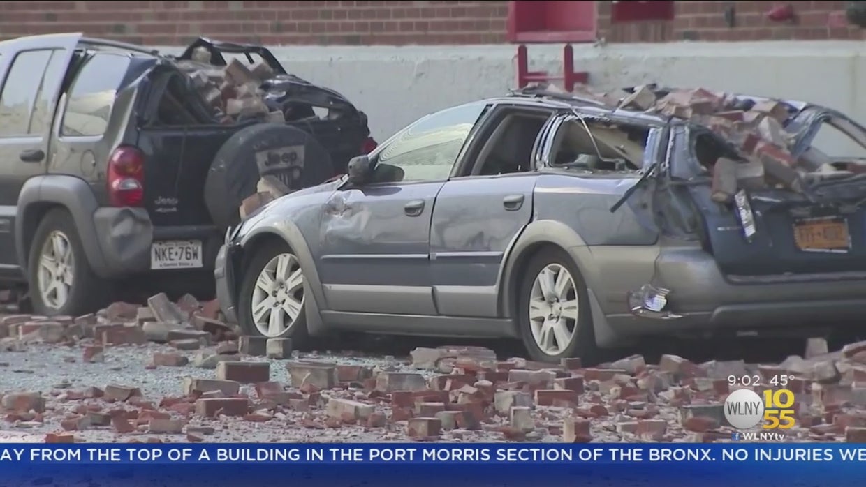 Building Partially Collapses, Crushes Several Cars In The Bronx CBS