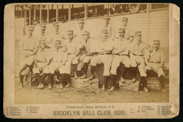 Weiss Auction Baseball Card - 1888 Brooklyn Bridegrooms 