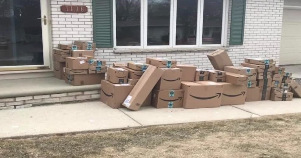 Wife Pranks Husband With Dozens Of Amazon Boxes On April Fools' Day CBS Texas