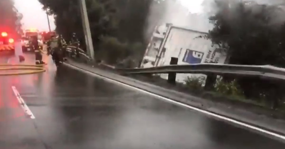 Northbound Lanes Of 101 Reopen After Big Rig Crash, Fire In Marin - CBS ...