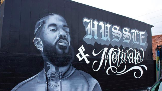 Mural Featuring Nipsey Hussle on the Side of a Restaurant in Glendale  Shopping Center in Dallas, Texas. Editorial Stock Photo - Image of rapper,  nipsey: 177402643