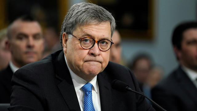 U.S. Attorney General Barr is seated prior to testifying on the Justice Department budget before House Appropriations Subcommittee hearing on Capitol Hill in Washington 