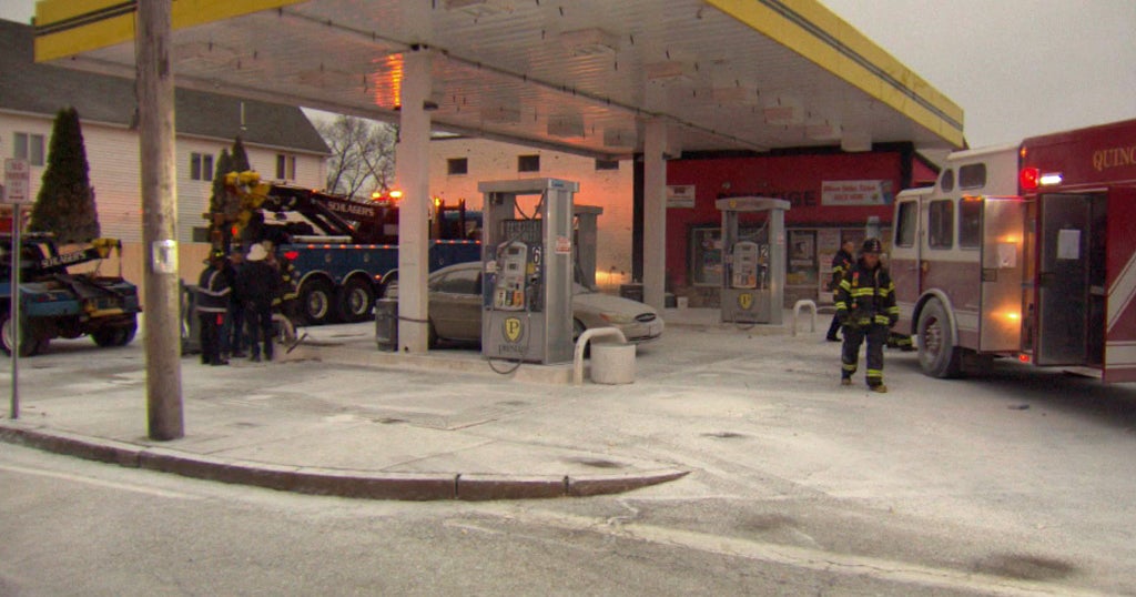 Crash Into Quincy Gas Pump Sends 6 To Hospital CBS Boston