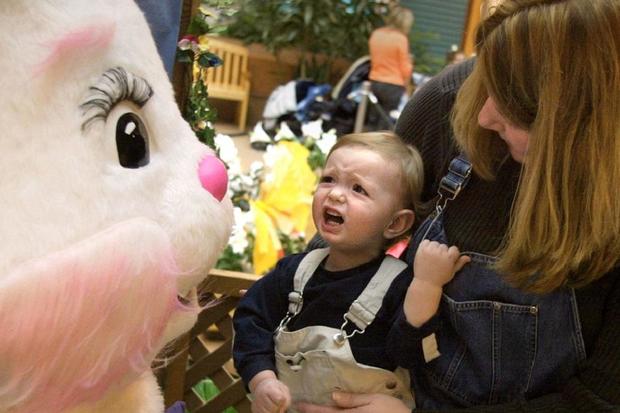Easter Bunny Greets Shopping Mall 