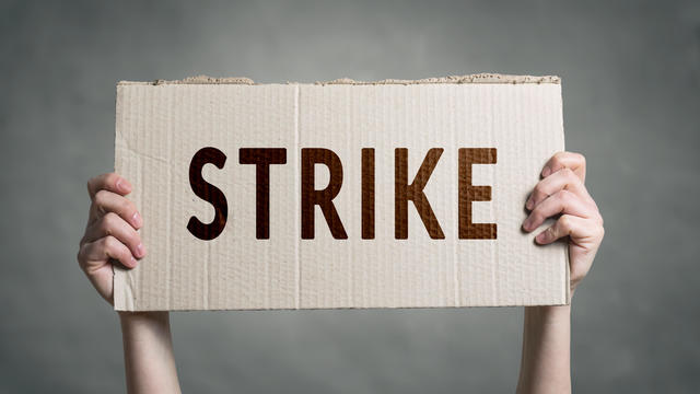 Workers going on Strike 