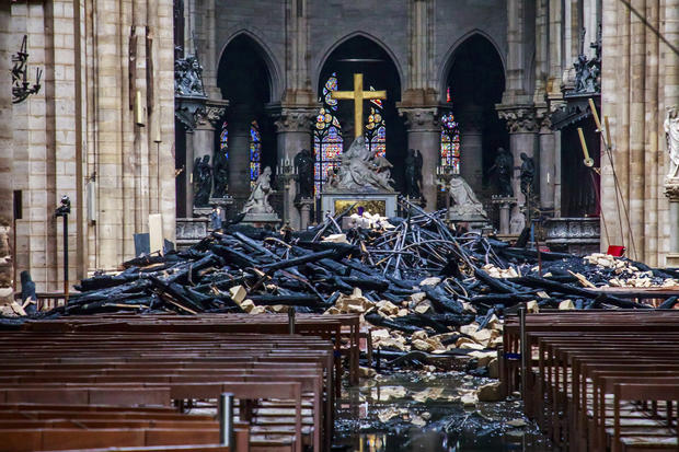 APTOPIX France Notre Dame Fire 