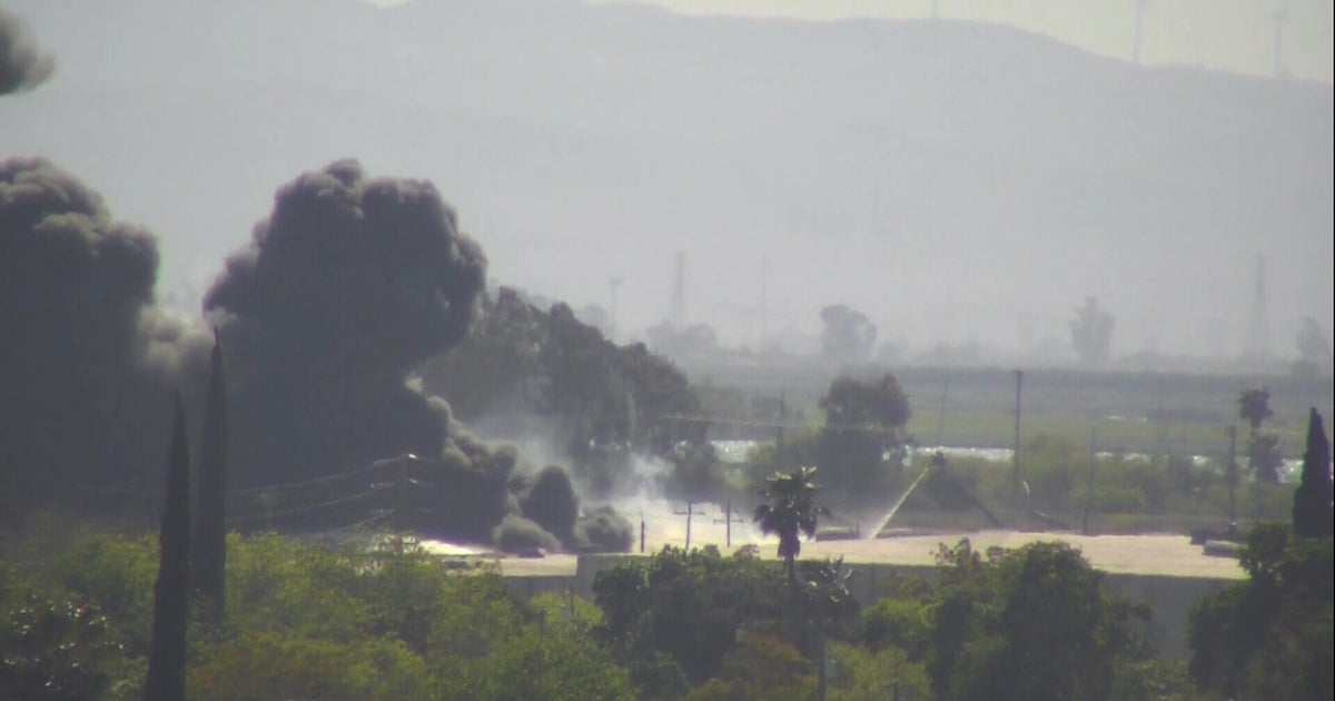 Crews Battle Large Fire At A Recycling Plant In Stockton - CBS Sacramento
