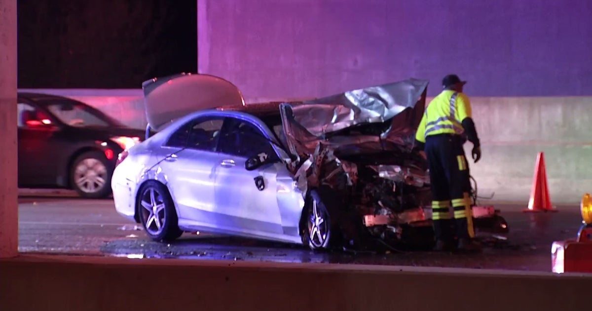 Driver, Construction Worker Injured In Kennedy Expressway Crash CBS