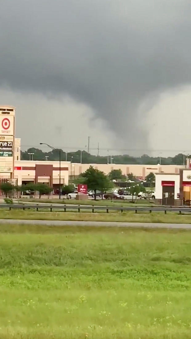 A tornado is seen in Bryan, Texas 