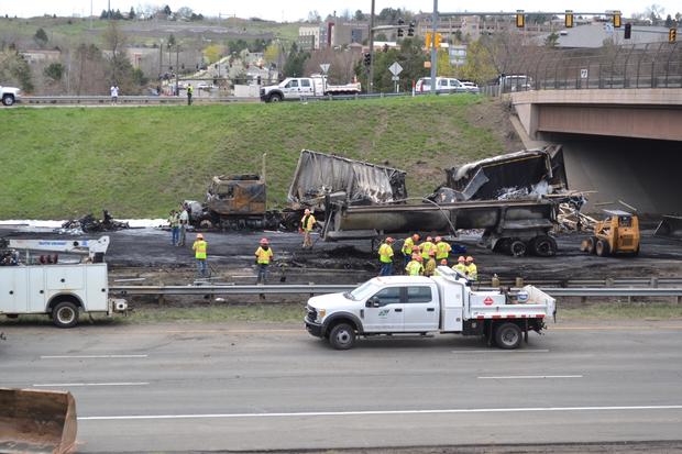 I-70 crash wreckage friday 11AM 