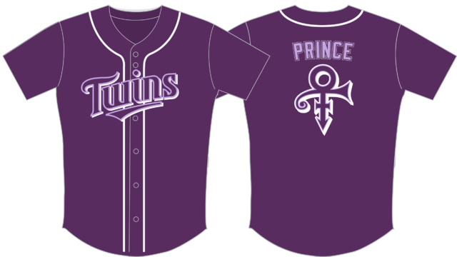 Minnesota Twins PRINCE Adult Jersey Purple Rain Promo Mens MLB