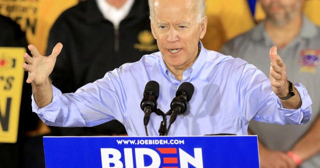 Joe Biden takes aim at Trump in first 2020 campaign rally - CBS News