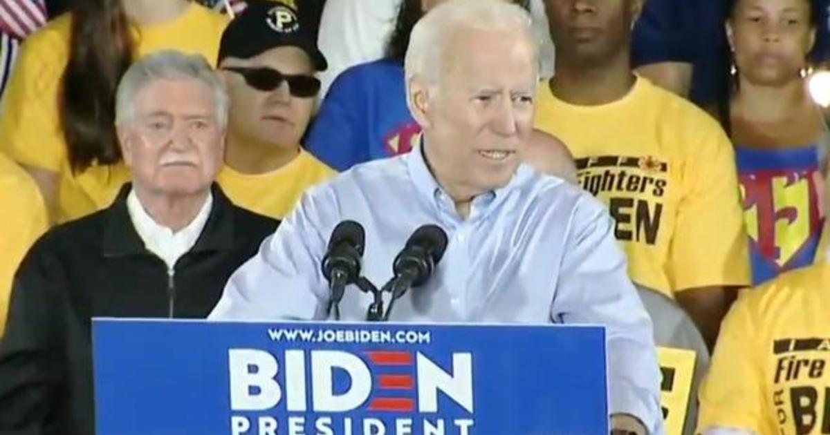 Former Vice President Joe Biden Holds First 2020 Campaign Rally - CBS News